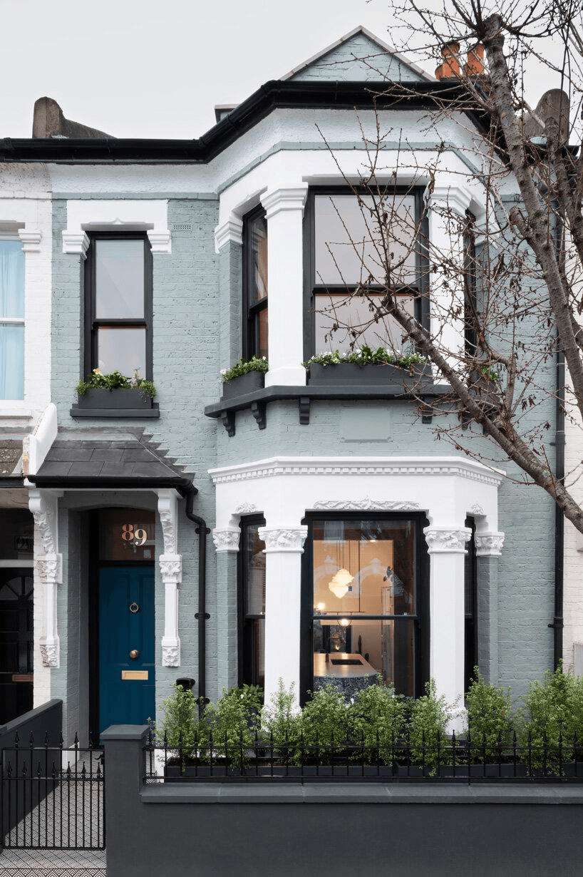 Sage-green period townhouse repainted by Hove Decor in Brighton & Hove